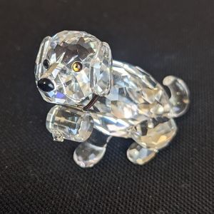 Swarovski crystal puppy dog figurine